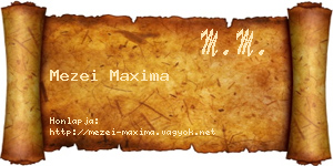 Mezei Maxima névjegykártya